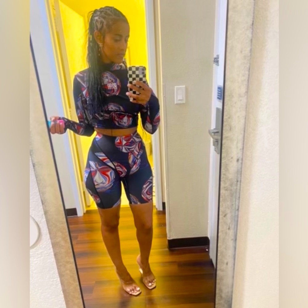 P.E Nation X KSUBI Multicolor Long Sleeve Bodysuit